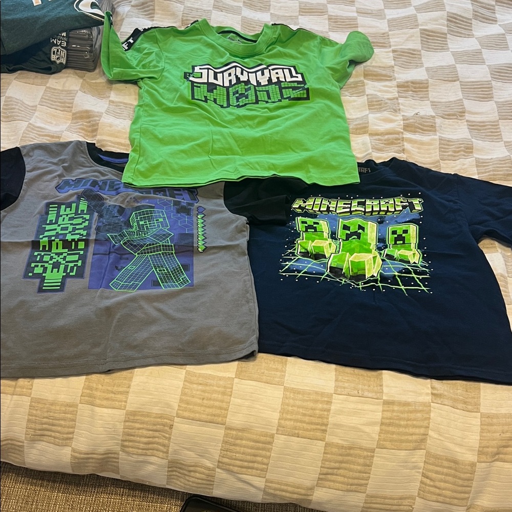 Kids Graphic T-Shirts - Green, Gray, and Navy